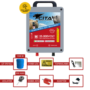 30 Dönüm için Elektrikli Çit Makinesi Seti